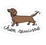 Stickers Chien Saucisse (Nouveau)